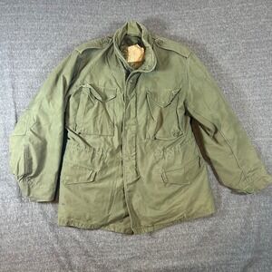 US Military M65 Field Jacket OG-107 Men Medium Reg w/Liner Cold Weather Coat 80s